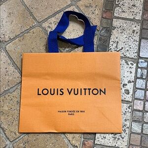 Louis Vuitton Orange and Blue Shopping Bag